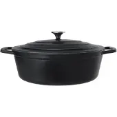 C&T Faitout Noir Mat 5,1l 33x25xh11cm Ovale Fonte