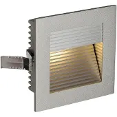 SLV Frame Curve LED Applique murale encastrée carrée 9x9 cm gris argenté 3000K