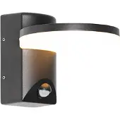 QAZQA Applique murale extérieure noire avec LED IP54 détecteur de mouvement - Esmee
