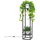 QAZQA Lampadaire industriel noir - Cage Rack