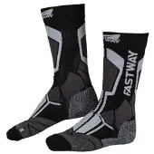 FASTWAY Uni 201 Courtes Chaussettes Noir/Gris 43-46 unisex
