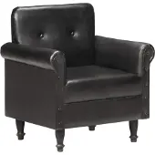 vidaXL Fauteuil noir cuir véritable