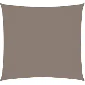 vidaXL Voile d'ombrage Oxford Tissu Carré 2x2 m Taupe