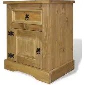 vidaXL Table de chevet Gamme Corona pin mexicain 53x39x66 cm