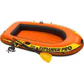 Intex Mariner Boat For 3 People With 2 Aluminum Oars And Pump Argenté 297 x 127 x 46 cm