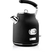 WESTINGHOUSE Bouilloire Retro Collections - 2200 W - noir réglisse - 1,7 litres - WKWKH148BK