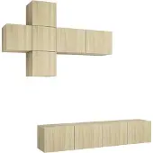 vidaXL Ensemble d'armoires TV de 7 pièces en bois de chêne Sonoma