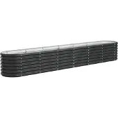 vidaXL Lit surélevé de jardin Acier galvanisé Anthracite