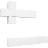 vidaXL Ensemble d'armoires TV 7 pièces blanc bois composite
