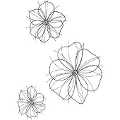 Bonprix Déco murale en forme de fleurs (Ens. 3 pces.)