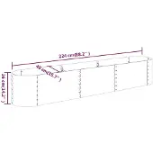 vidaXL Lit surélevé de jardin Acier galvanisé Anthracite