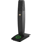 Neat Skyline - Microphone à condensateur unidirectionnel USB de bureau pour les conférences, les podcasts et les applications de streaming - Noir