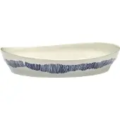 Serax Feast Plat de Service S White|Blue Stripes