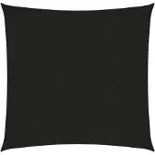 vidaXL Voile d'ombrage 160 g/m² Noir 4x4 m PEHD