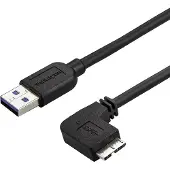 StarTech.com 6ft Slim Right-Angle Micro USB 3.0 Cable - M/M - USB 3.1 Gen 1 - câble USB - 2 m