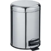 Wenko Leman seau à cosmétique 5,0 l argent brillant, Poubelle, Argent