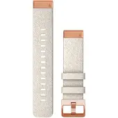 Garmin - Bracelet de rechange - Bracelet Quickfit 20 Nylon Chiné crème en Nylon - Blanc
