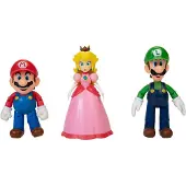 JAKKS Pacific - Zestaw 3 Figur Super Mario Bros 10cm - Kolekcjonerskie Figurki