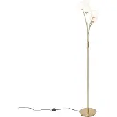 QAZQA Lampadaire moderne doré avec verre opale 5 lumières - Athènes