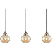 LINDBY Suspension , Tymoni, dimmable, Bronze / laiton ancien, Salon / séjour, Verre, Vintage / rétro
