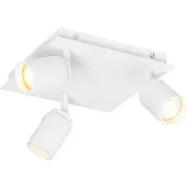 QAZQA Spot de plafond moderne blanc carré 3 lumières IP44 - Ducha
