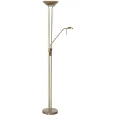 Highlight Lampe de lecture classique Luna bronze cuivré Ø 26cm