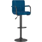 vidaXL Tabouret de bar en velours bleu