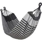 In the Mood Hamac Mica Decorations - L230 x W120 cm - Noir rayé
