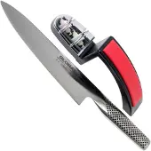 Global set couteau de chef G2 et aiguiseur à eau Minosharp 220BR, G2220BR