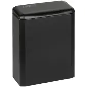 Mediclinics Poubelle en acier avec couvercle rabattable, sur pied ou murale, 6 litres, noire
