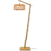 Good&Mojo - Lampadaire Bromo - Bambou - 68x40x176cm pour salon, chambre à coucher