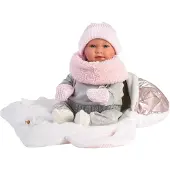 Llorens Mimi poupée pleureuse avec porte-bébé 42cm