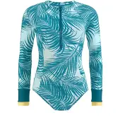 LASCANA Maillot de bain sport bleu cyan / bleu clair / pétrole / blanc