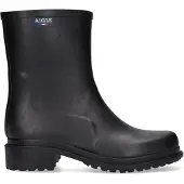 Aigle Bottes de Pluie Aigle Women Fulfeel Mid Noir-Taille 40
