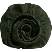 Yumeko - Drap housse - Satin De Coton - 180x210x30 - Vert