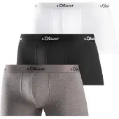 s.Oliver Boxers gris chiné / noir / blanc