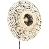 QAZQA Applique murale orientale en bambou 50 cm avec prise - Rina