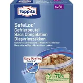Toppits Sac de congélation à double fermeture, Emballage alimentaire, Transparent