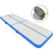 vidaXL Tapis de gymnastique gonflable avec pompe 500x100x20 cm PVC bleu
