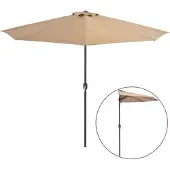 vidaXL Parasol de balcon avec mât en aluminium Taupe 300x155 cm semi-circulaire