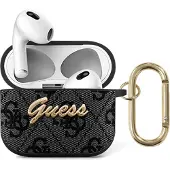 GUESS GUA34GSMK 4G Script PC|PU Silikonhülle für Kopfhörer Apple Airpods 3 schwarz