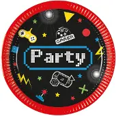 Globos Nordic Gaming Party Pappteller 20 cm 8 Stk