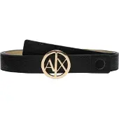 Armani Exchange pour femme. 9411180A87777520 Ceinture noire (95cm), Casuel, Synthétique, Imitation cuir