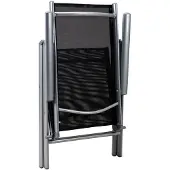 Casaria Salon de jardin aluminium 8 personnes table 190x90cm résistant aux intempéries pliable terrasse balcon ensemble de jardin noir argent Bern
