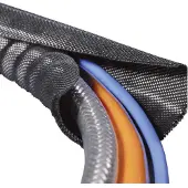 Hellermanntyton Tuyau en tissu, fermeture automatique, 170-01015, Twist-In25, noir, 2 mètres