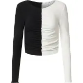 EDITED The Label T-shirt 'Karolina' noir / blanc