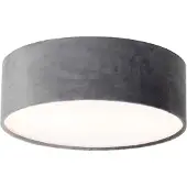 QAZQA Plafonnier moderne gris 30 cm avec intérieur doré - Drum