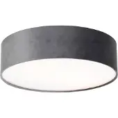 QAZQA Plafonnier moderne gris 40 cm avec intérieur doré - Drum