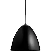 Gubi Bestlite BL9 Suspension Chrome Base | Black Shade | Large