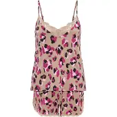 LASCANA Shorty 'Lovly Nights' rose / rose ancienne / noir / blanc